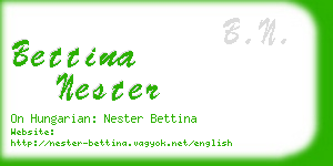 bettina nester business card